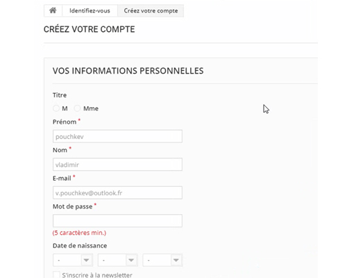 Création Compte Koolnet